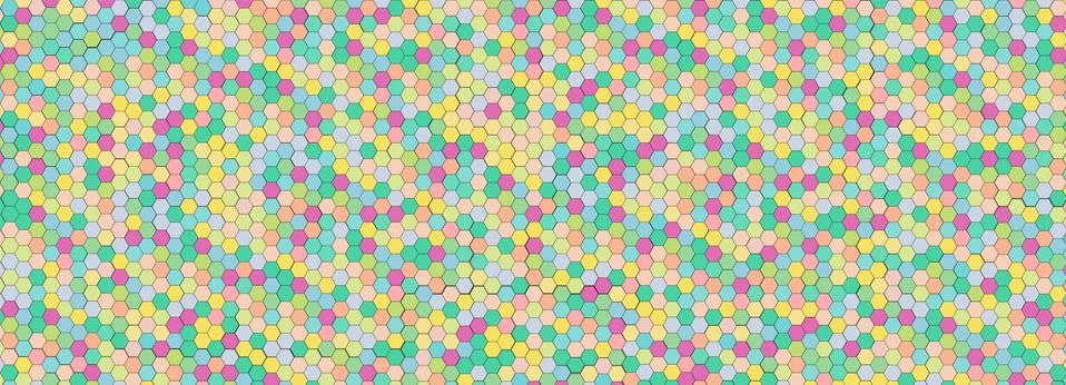 Abstract background of small colored hexagons イラスト素材
