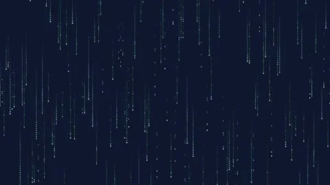 Abstract background with small glowing zeros and ones falling like rain Stock Footage 329358570