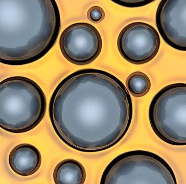 Abstract background of small rings in yellow colors Illustration