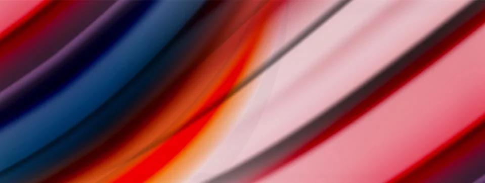 Abstract Background. Smooth flowing lines, blurred waves, rainbow color style Stock Illustration