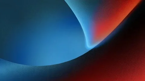 Abstract background with smooth, flowing shapes in rich blue and red-orange Stock Footage 314828468