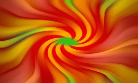 Abstract background with smooth lines in orange, yellow, green Ilustración de archivo