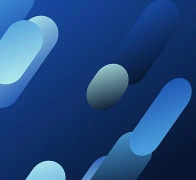 Abstract background with smooth rounded shapes in gradient blue tones for d.. Stock Illustration