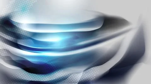 Abstract Background with Smooth Waves - Vector Illustration. Stock Illustration