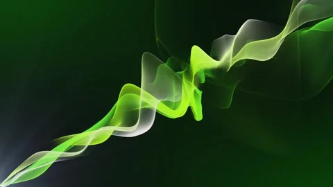 Abstract background with smoothly floating green waves, looped video Stock Footage 252485914