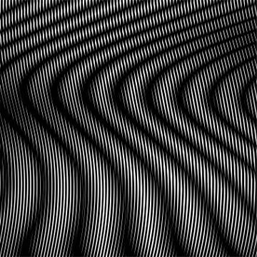 Abstract background with smoothly wavy zigzag stripes. Stock Illustration