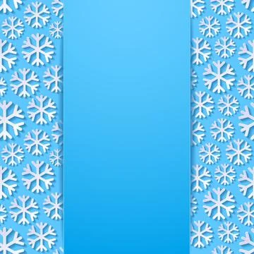 Abstract background with snowflakes Stock Illustration