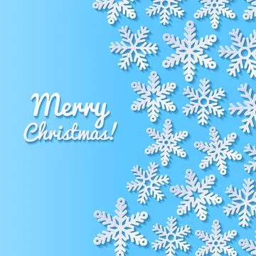 Abstract background with snowflakes Stock Illustration