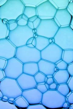 Abstract background of soap bubbles on gradient background Stock Photos