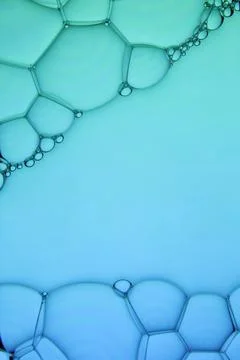 Abstract background of soap bubbles on gradient background Stock Photos