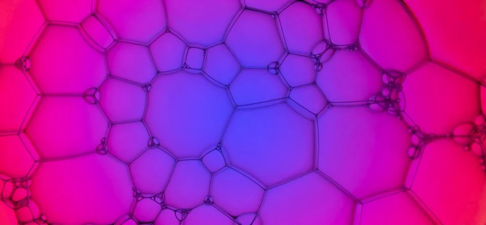 Abstract background of soap bubbles on gradient background Stock Photos