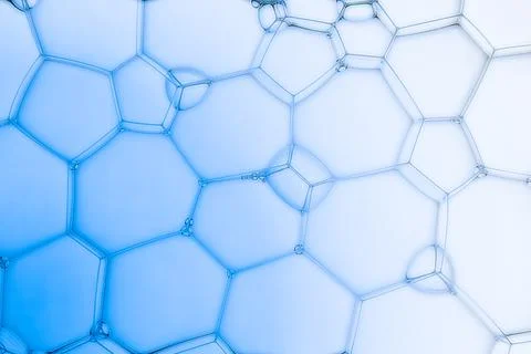 Abstract background of soap bubbles on gradient background Stock Photos