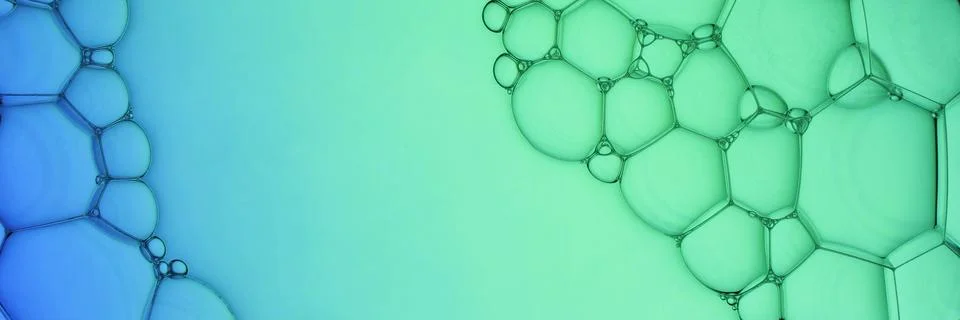 Abstract background of soap bubbles on gradient background Stock Photos