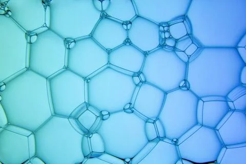 Abstract background of soap bubbles on gradient background Stock Photos