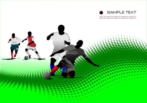 Abstract background with Soccer players. Vector illustration Stock Illustration