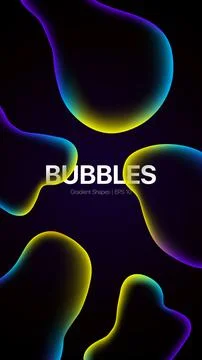Abstract Background for Social Media. Gradient colored Shapes. Liquid Forms. Stock Illustration