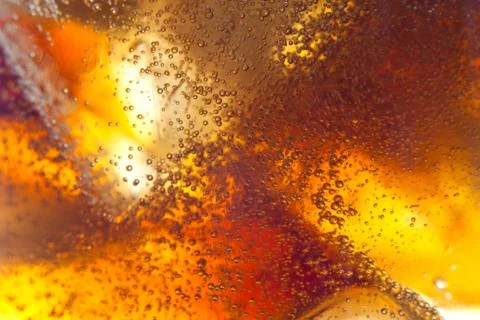 Abstract background of soft drink and ice Stock Photos