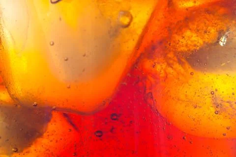 Abstract background of soft drink and ice Stock Photos