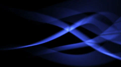 Abstract background of soft glowing blue light curves - seamless (FULL HD) Video stock 37225266