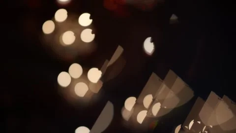 Abstract background with soft golden bokeh lights Stock Footage 346298889