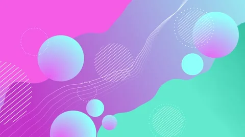 Abstract background with soft gradient circles flowing lines and geometric .. Stock Footage 336748761