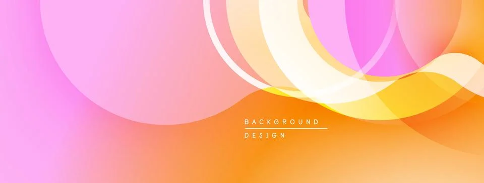 Abstract background. Soft gradients, overlapping circles create dynamic visual 库存插图