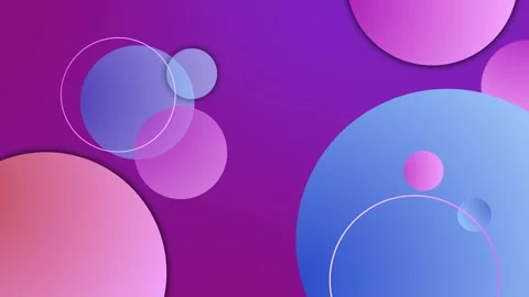 Abstract background with soft overlapping circles and gradient shapes animati Stock Footage 337084312