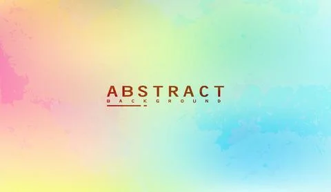 Abstract background with soft pastel rainbow gradient and watercolor texture Stock Illustration