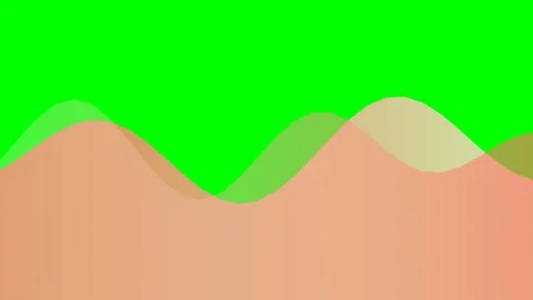Abstract background with soft peach waves against a vibrant green backdrop Video stock 341822534