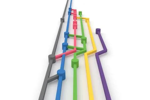 Abstract background of source code branch. 3d rendering. Stock Illustration