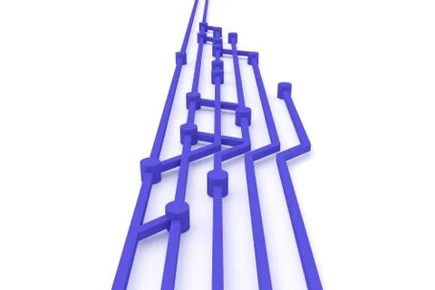 Abstract background of source code branch. 3d rendering. Illustrazione stock