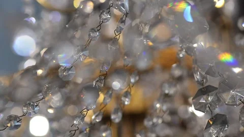 Abstract Background of Sparkling Crystal Light Reflections. Stock Footage 340652500