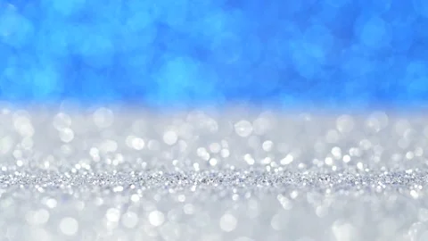 Abstract background, sparkling lights of blue and silver color glitter texture Stock Footage 147369790