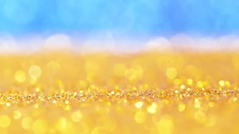 Abstract background, sparkling lights of blue and golden color glitter texture Stock Footage 149723072