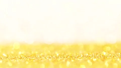 Abstract background, sparkling lights of golden and white color glitter texture Stock Footage 147475719