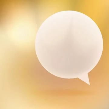 Abstract background with Speech bubble on gold. Stock Illustration