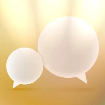 Abstract background with Speech bubbles on gold. Stock Illustration