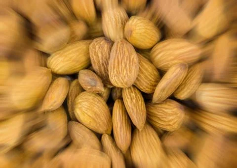 Abstract background speed blur acceleration nut almond culinary pattern close 스톡 사진