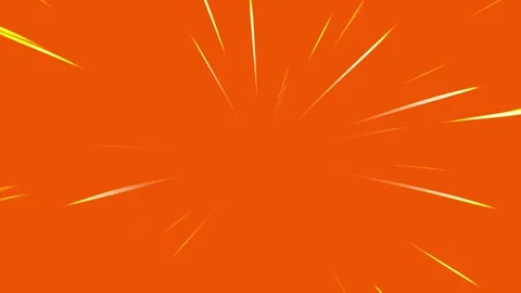 Abstract background with speed lines radiating from the center. Bright orange Stock Footage 314024028