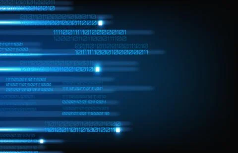 Abstract background of speeding programing binary number Illustrazione stock