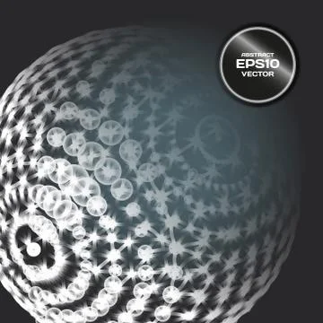 Abstract background with sphere dots and lines on theme digital Stock Illustration