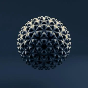 Abstract background, sphere, form. 3d illustration, 3d rendering. Stock Illustration