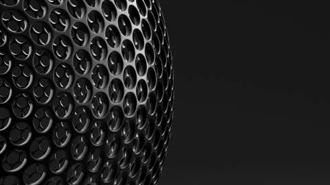 Abstract background, sphere, form. 3d illustration, 3d rendering. Stock Illustration