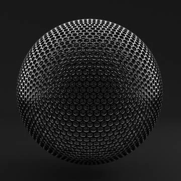 Abstract background, sphere, form. 3d illustration, 3d rendering. Stock Illustration