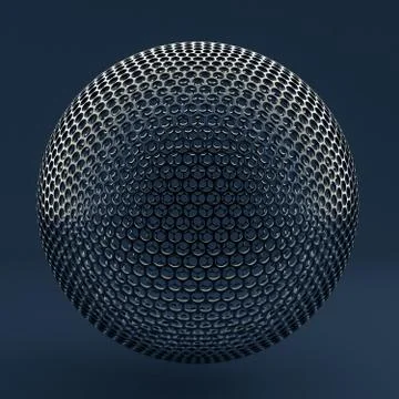 Abstract background, sphere, form. 3d illustration, 3d rendering. Stock Illustration