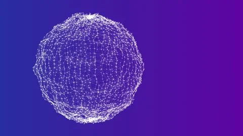 Abstract background with a sphere of techno dots Stock Illustration