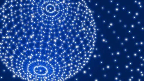 Abstract background with a sphere of techno dots Stock Illustration