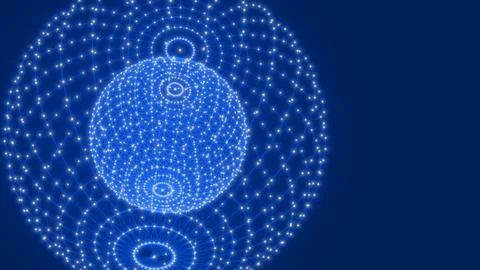 Abstract background with a sphere of techno dots Stock Illustration