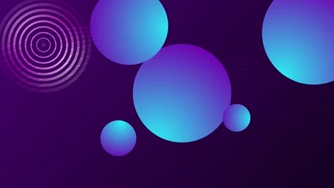 Abstract background with spheres and circular lines gradient backdrop animati Vidéo 336746930