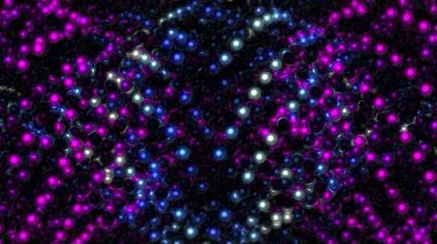 Abstract background of spheres on a dark background. 3d rendering Illustrazione stock